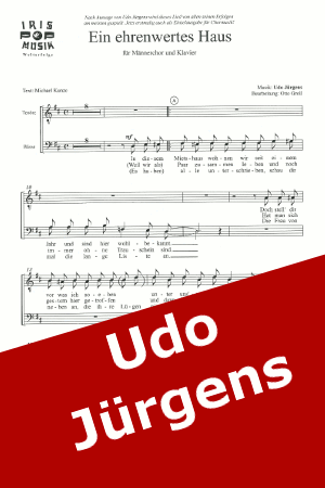 Chornoten für Männerchor: Ein ehrenwertes Haus 