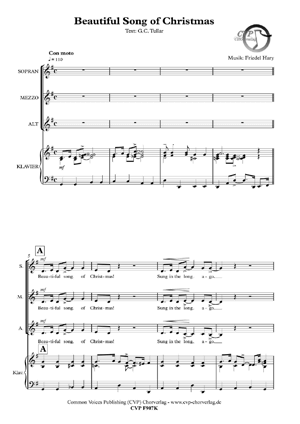 Chornoten: Beautiful Song of Christmas (vierstimmig)