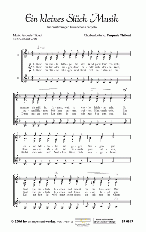 Chornoten für Frauenchor: Ein kleines Stück Musik 