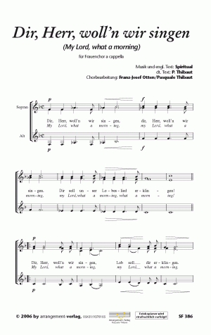 Chornoten: Dir, Herr, woll’n wir singen 