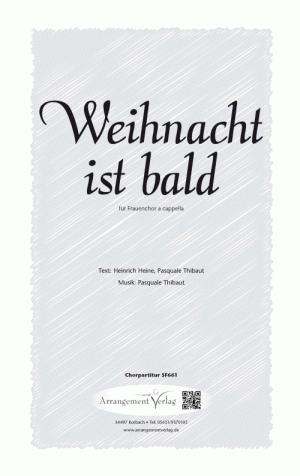Chornoten für Frauenchor: Weihnacht ist bald 