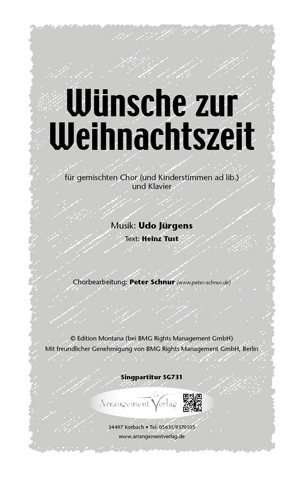 Chornoten für Frauenchor: Wünsche zur Weihnachtszeit 