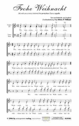 Chornoten für gemischten Chor: Wir wünschen euch frohe Weihnacht 