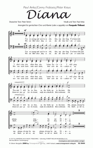 Chornoten für gemischten Chor: Diana 