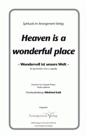 Chornoten: Heaven is a wonderful place (vierstimmig)