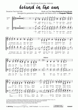Chornoten für gemischten Chor: Wo meine Sonne scheint 