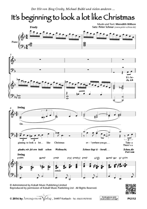 Chornoten für gemischten Chor: It’s beginning to look a lot like Christmas 