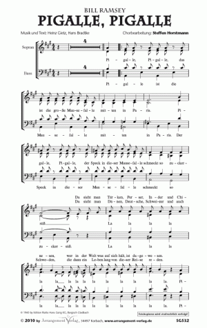 Chornoten für gemischten Chor: Pigalle, Pigalle 