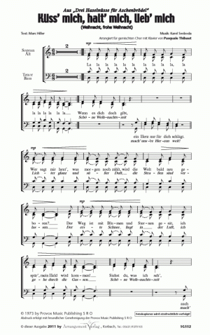 Chornoten für gemischten Chor: Weihnacht, frohe Weihnacht 