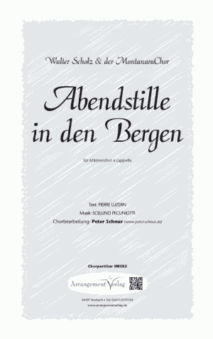Chornoten für gemischten Chor: Abendstille in den Bergen 
