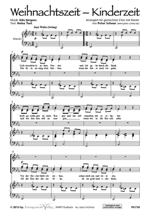 Chornoten für gemischten Chor: Weihnachtszeit – Kinderzeit 
