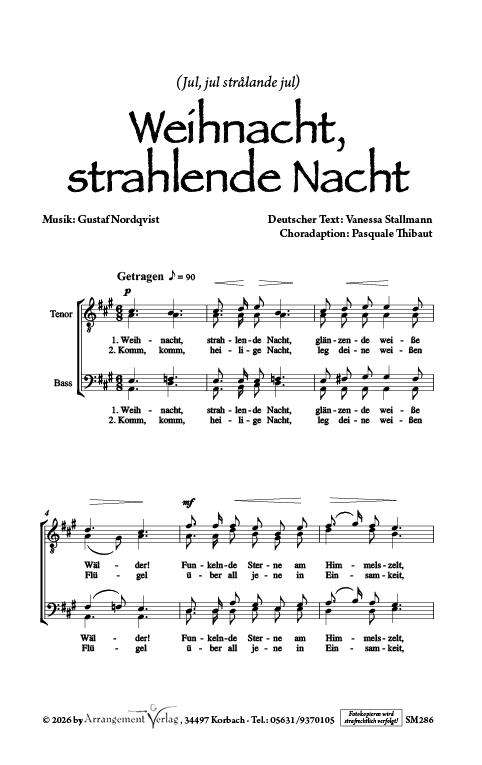 Chornoten: Weihnacht, strahlende Nacht