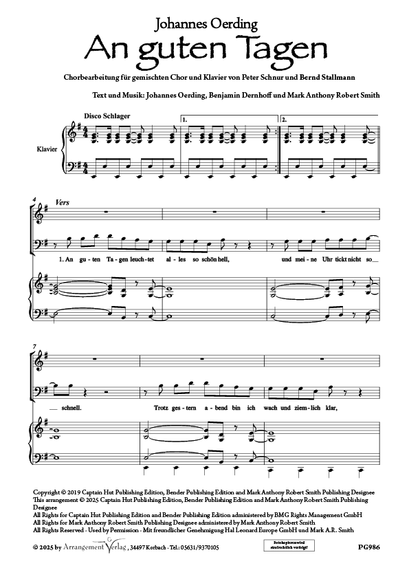 Chornoten: An guten Tagen