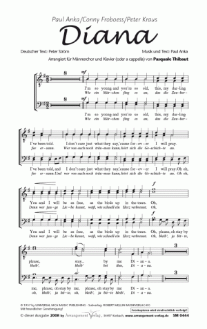 Chornoten für Männerchor: Diana 
