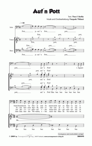 Chornoten für Männerchor: Aufn Pott 