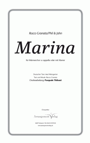 Chornoten für Männerchor: Marina 