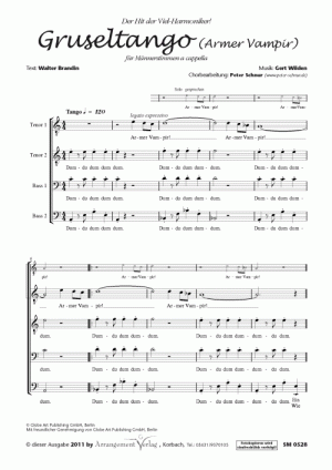Chornoten für Männerchor: Armer Vampir, Gruseltango 