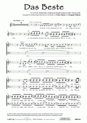Chornoten für Männerchor: Das Beste 