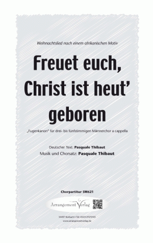 Chornoten für Männerchor: Freuet euch, Christ ist heut geboren 