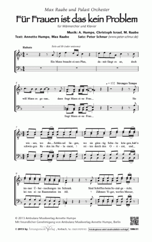 Chornoten für Männerchor: Für Frauen ist das kein Problem 