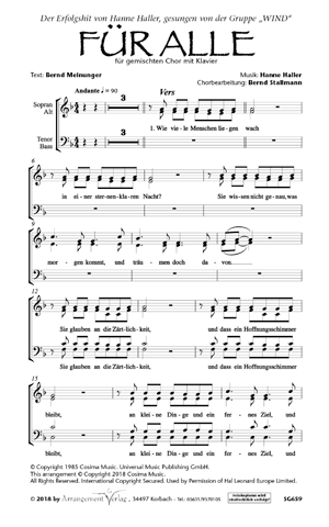 Chornoten für Männerchor: Für alle 