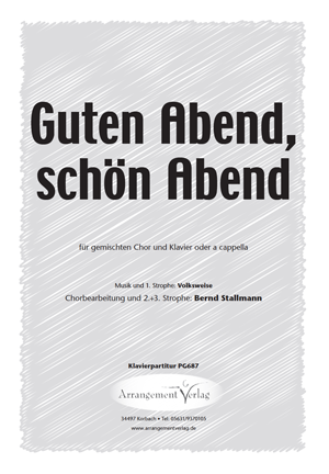 Chornoten für Männerchor: Guten Abend, schön Abend 