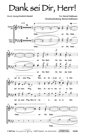 Chornoten für Männerchor: Dank sei dir, Herr 
