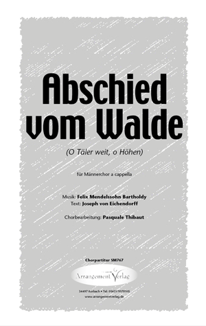Chornoten für Männerchor: Abschied vom Walde 