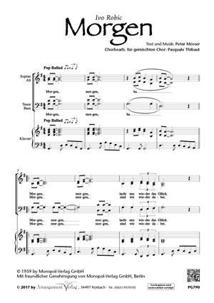Chornoten für Männerchor: Morgen 