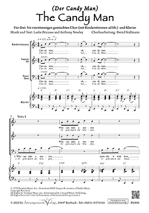 Chornoten für Männerchor: The Candy Man
