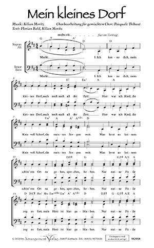 Chornoten für Männerchor: Mein kleines Dorf