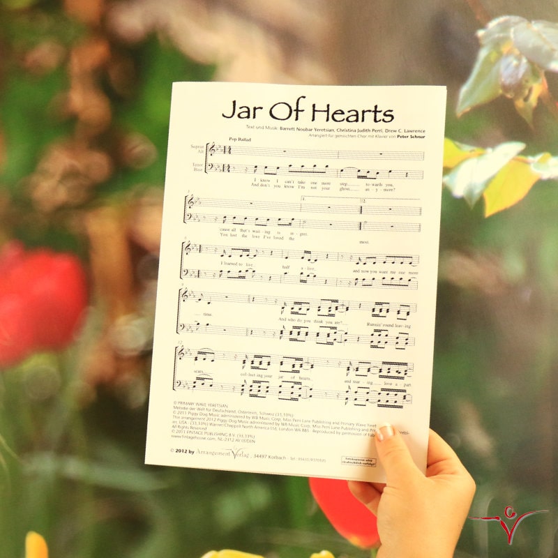 Chornoten: Jar of Hearts (vierstimmig)
