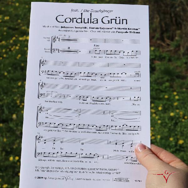 Chornoten: Cordula Grün (vierstimmig) für gemischten Chor