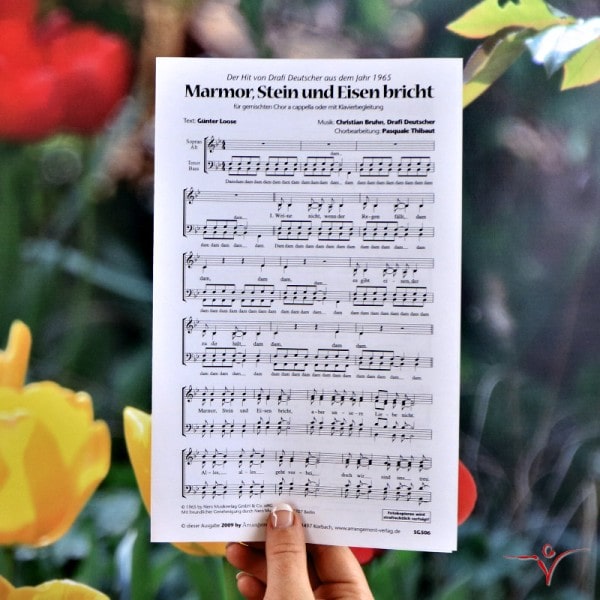 Marmor, Stein und Eisen bricht | Chornoten für Männerchor, 4-stimmig