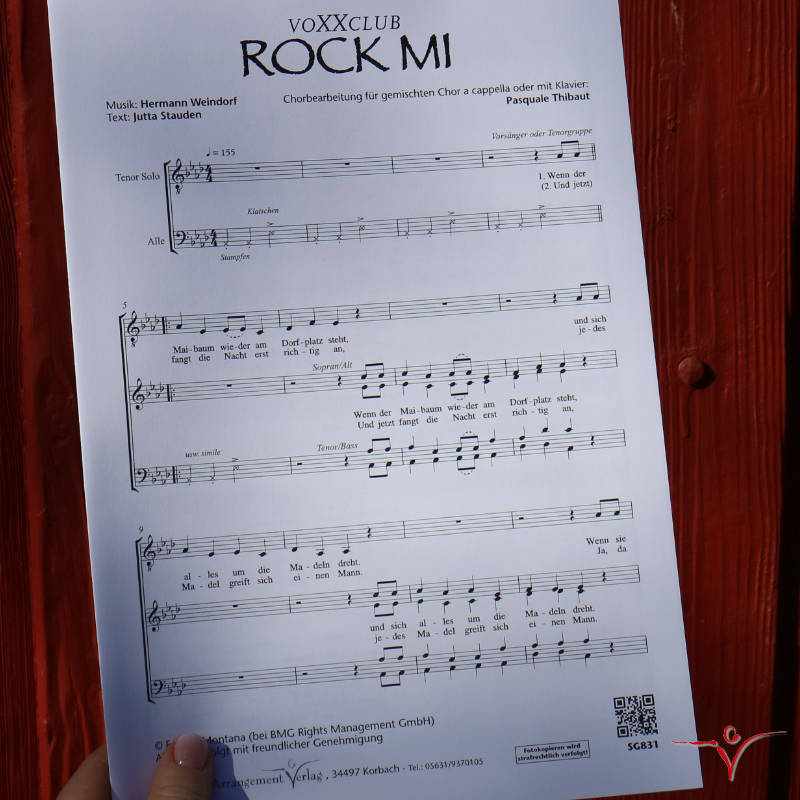 Chornoten: Rock mi (vierstimmig)