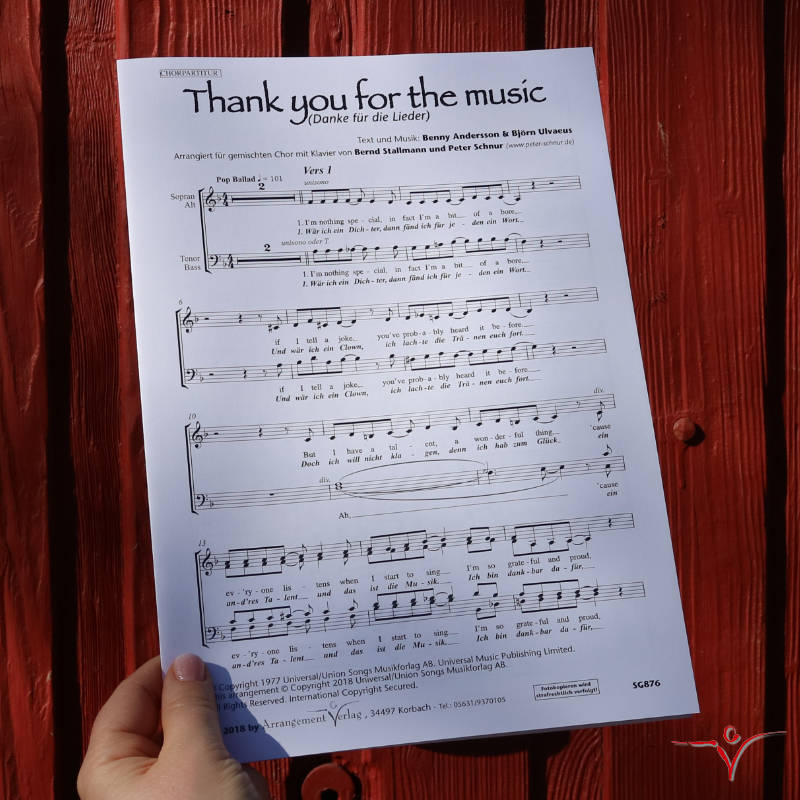 Chornoten: Danke für die Lieder / Thank You For The Music 